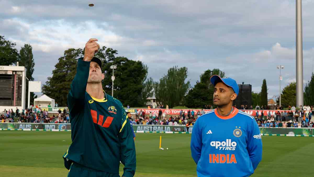 India vs Australia Live : Australia win toss, opt to field against India in Canberra